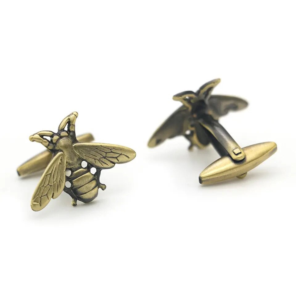BRONZE BEE VINTAGE CUFFLINKS