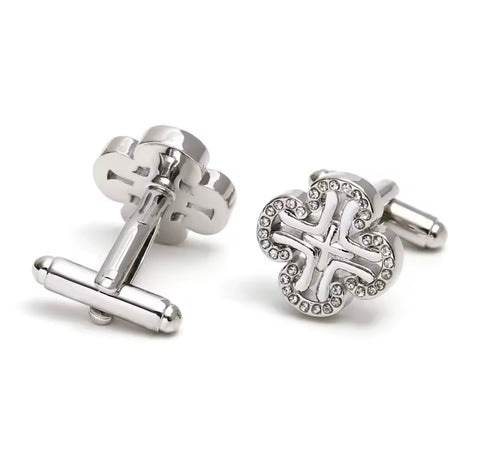 BLACK GUN plated classic cufflinks