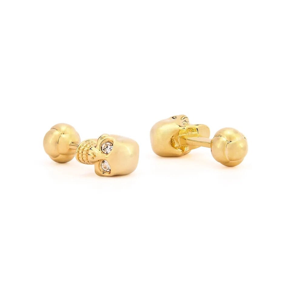 SKULL gold CUFFLINKS