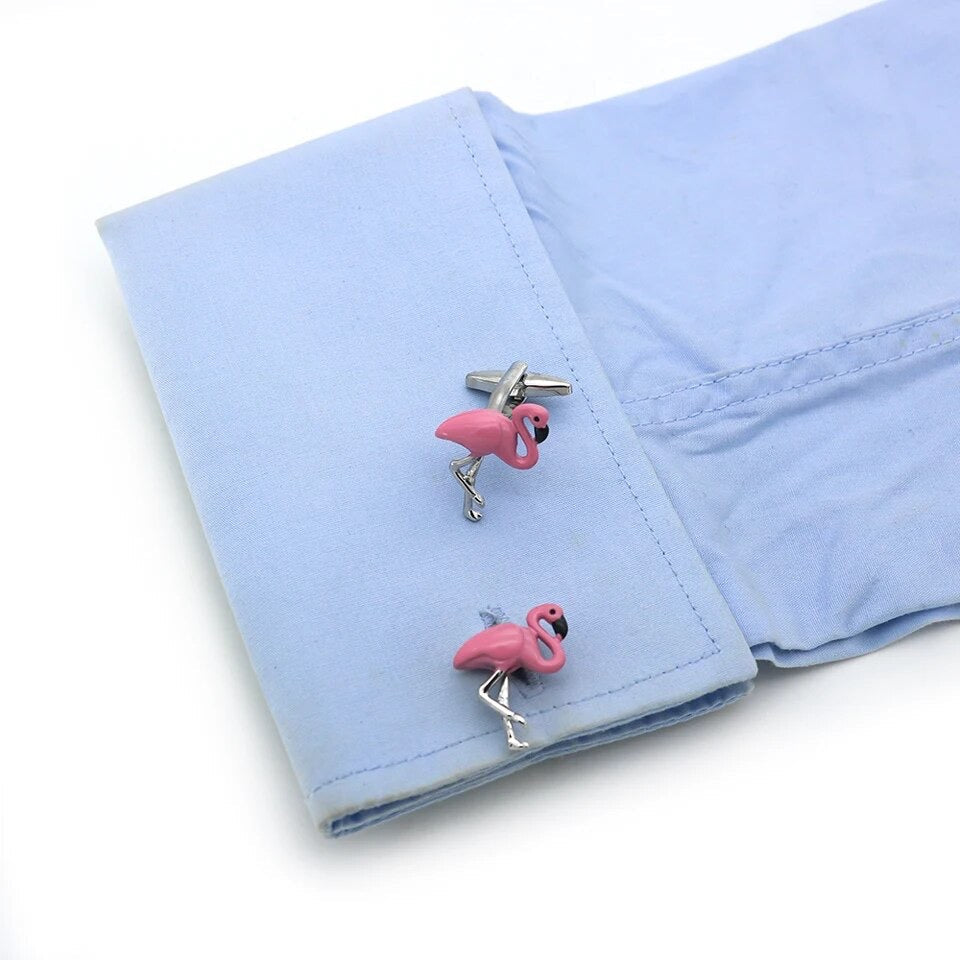 FLAMINGO SILVER CUFFLINKS