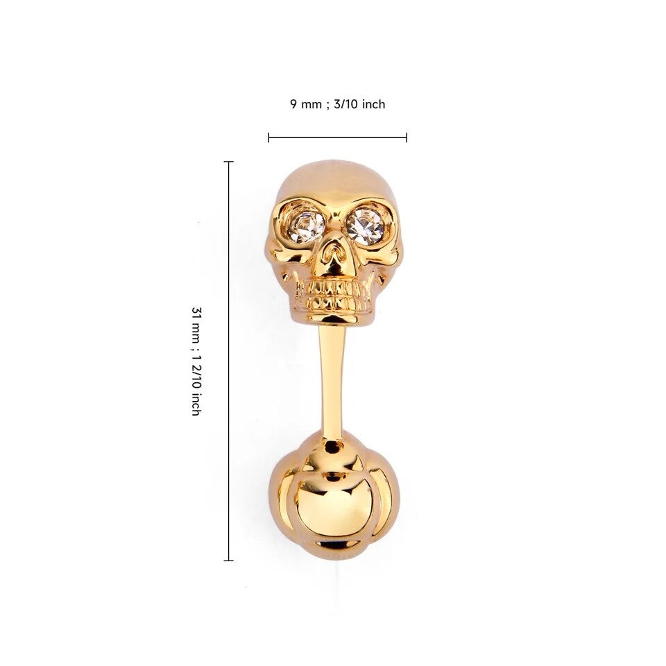 SKULL gold CUFFLINKS