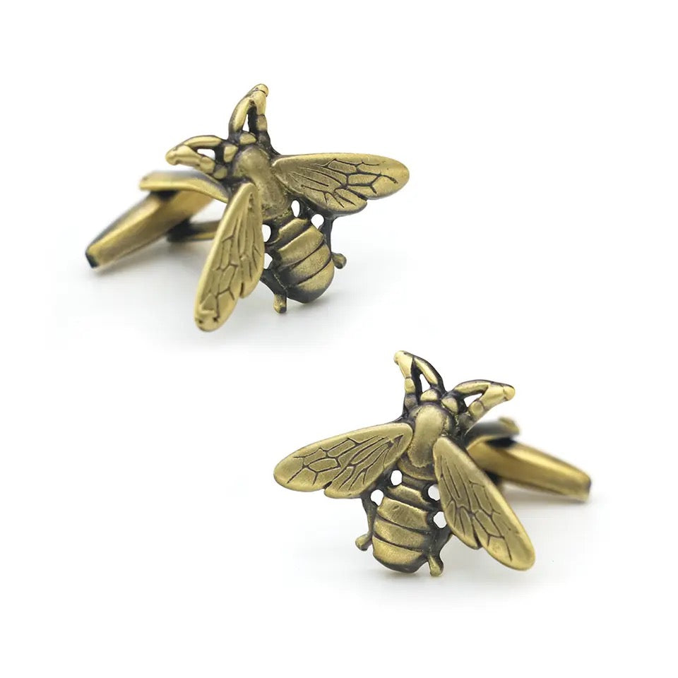 BRONZE BEE VINTAGE CUFFLINKS