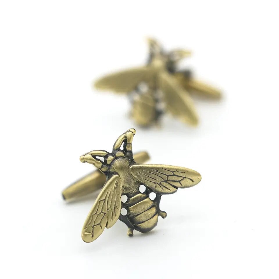 BRONZE BEE VINTAGE CUFFLINKS