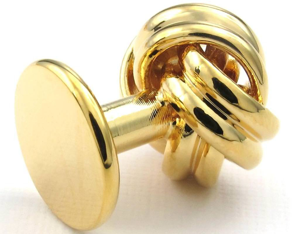Gold Love Knot Cufflinks and Studs Set