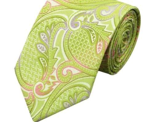 Jacquard Woven Silk Tie, handkerchief, cufflinks