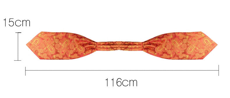 Formal Cravat Ascot Scrunch Silk Scarf