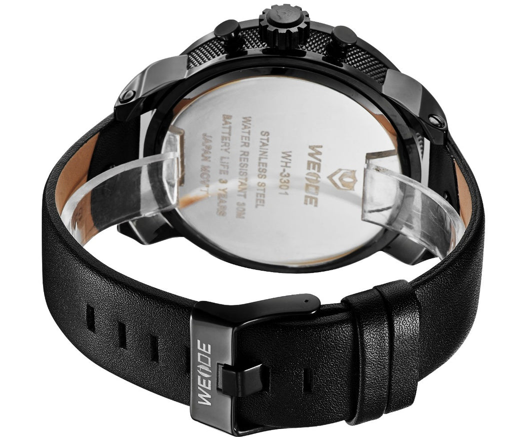 WEIDE Oversized Men's Quartz Military Watch