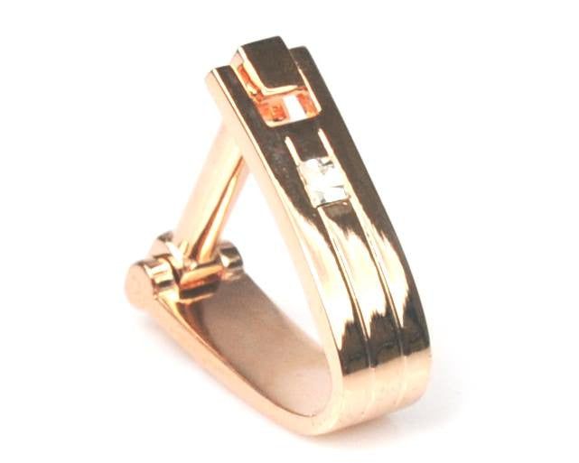 Rose Gold Plated Austrian Crystal Cufflinks