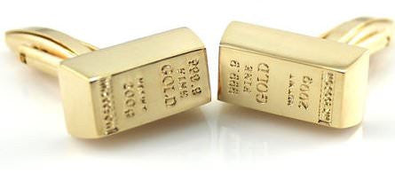 Gold Brick Cufflinks