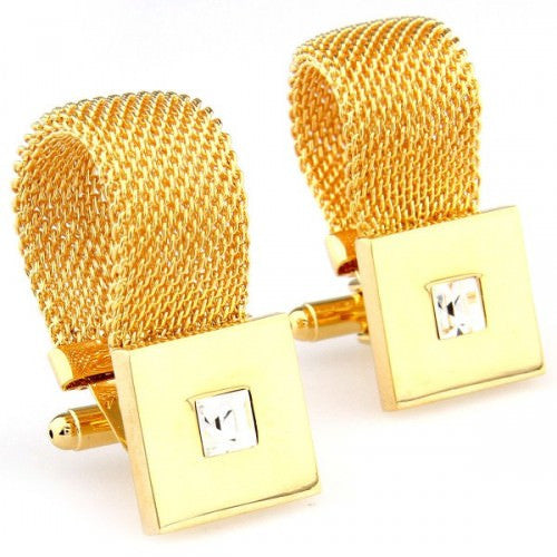 Lawyer Square Gold Copper Cufflinks