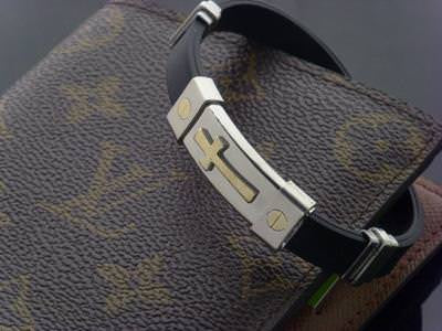 Men's Gold Cross Titanium Steel Chain Bracelet