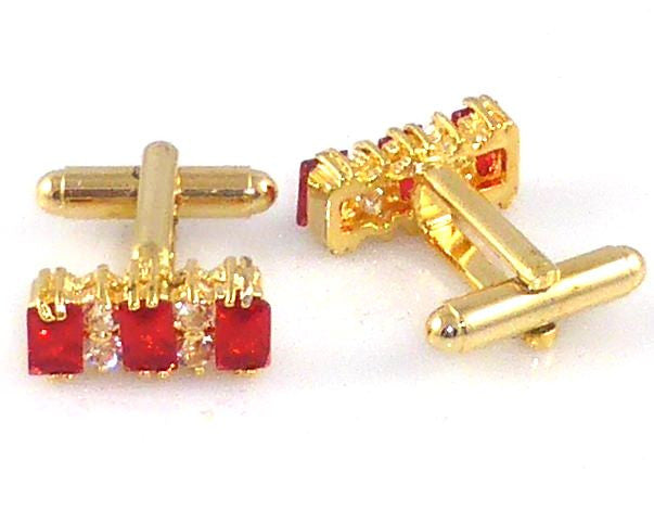 Red Garnet Ruby Charming Cufflinks