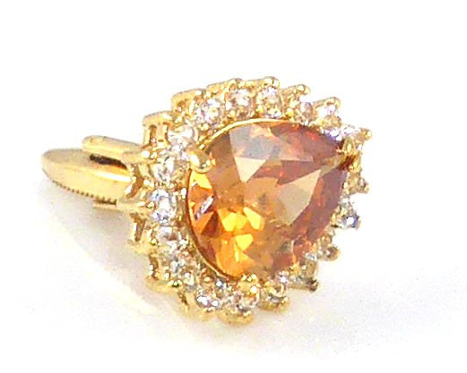 Brunette Sapphire Pear Cut Cufflinks