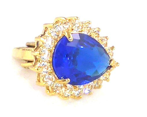 Royal Blue Sapphire Pear Cut Cufflinks