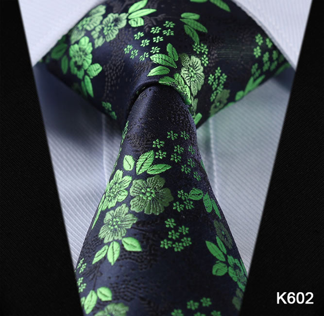 Blue Floral Paisley 100% Silk Tie