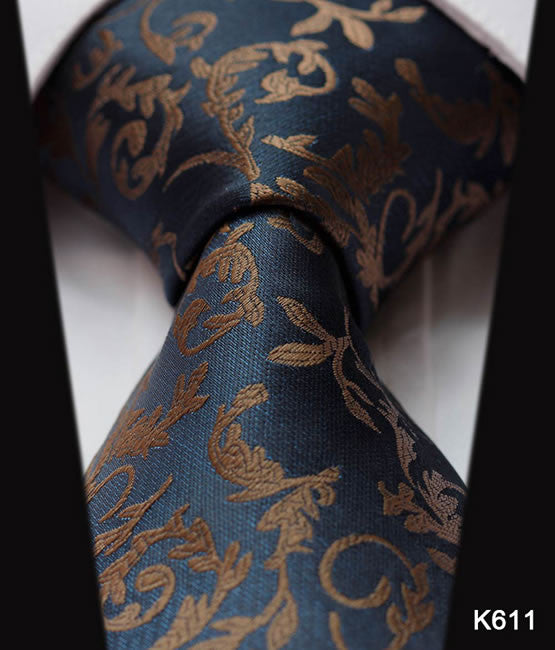Blue Floral Paisley 100% Silk Tie