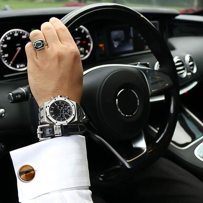 Mother of Pearl Cufflinks and Dress Studs Set