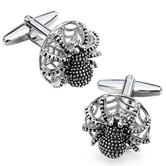 Funny and Rock Spider Cufflinks and Studs Set