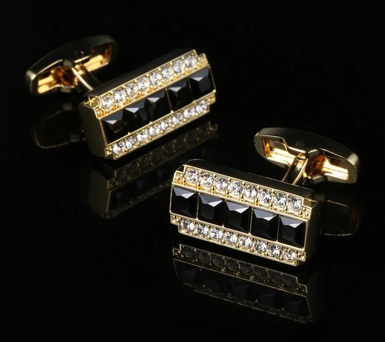 CRYSTAL GOLD CUFFLINKS