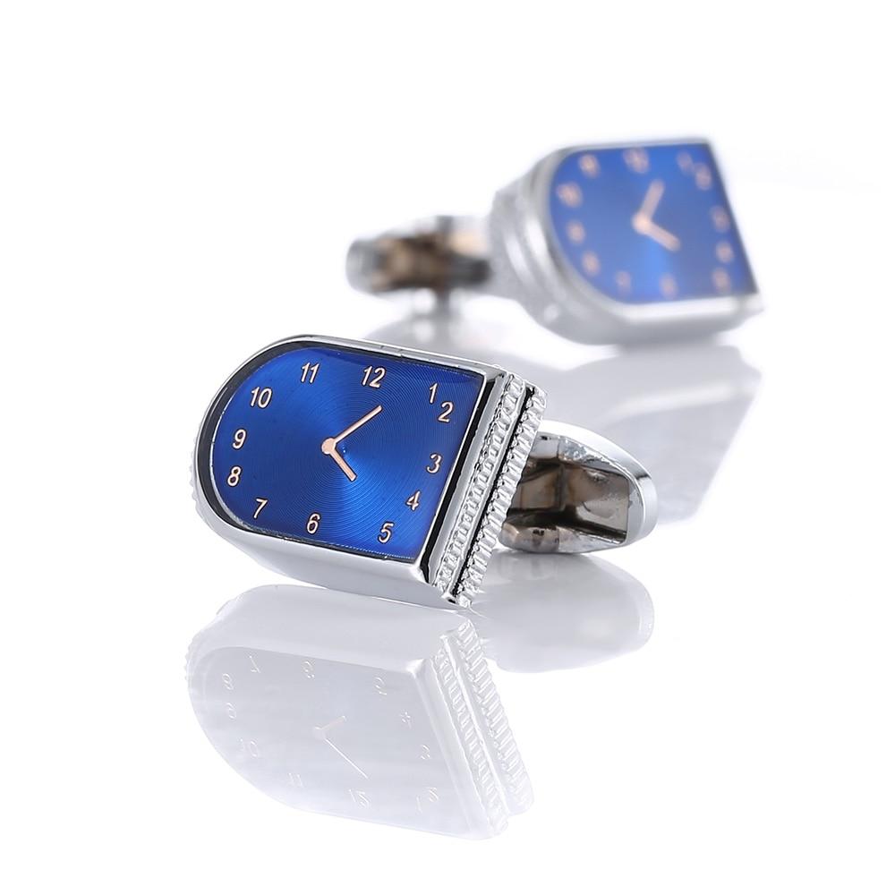 BLUE WATCH SILVER CUFFLINKS