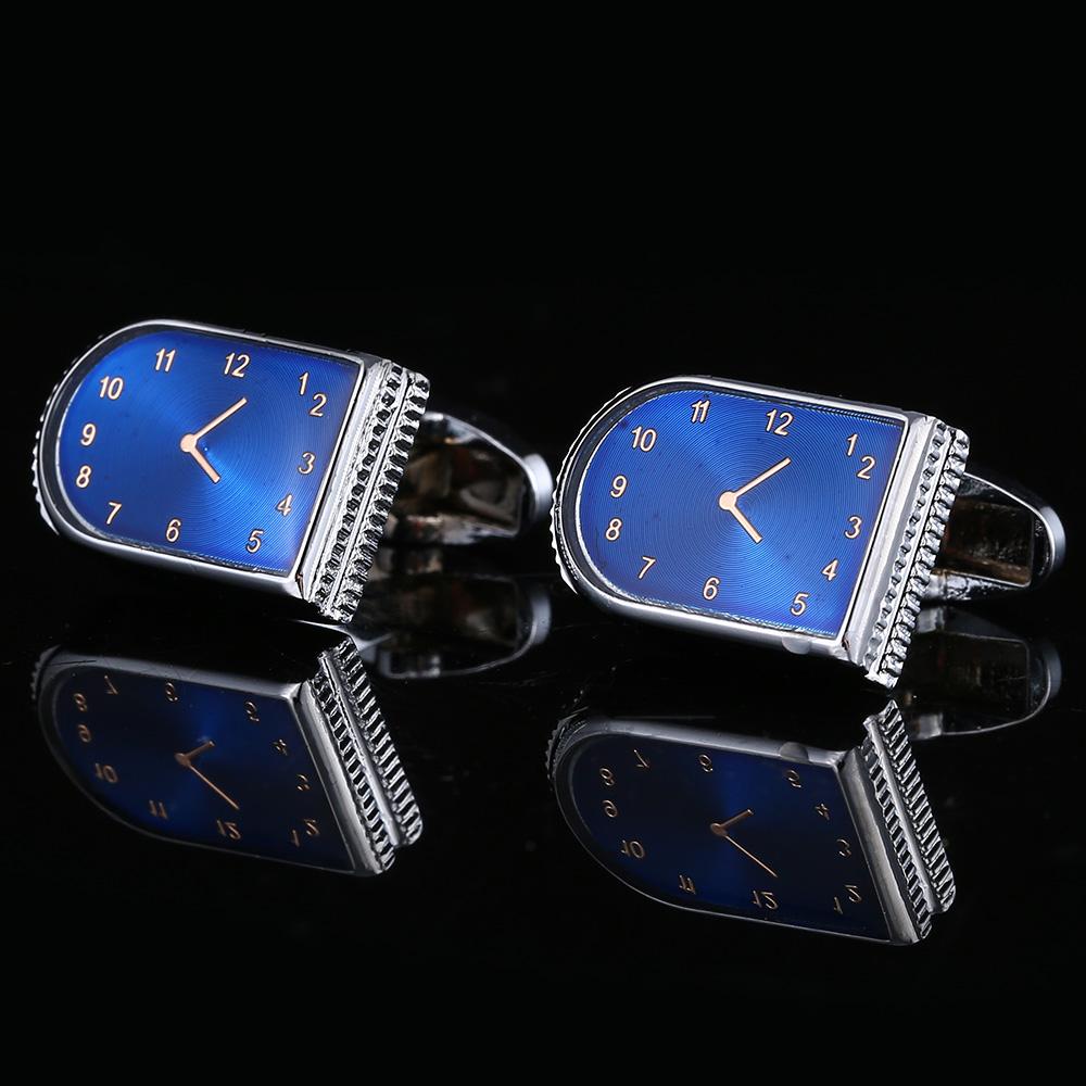 BLUE WATCH SILVER CUFFLINKS