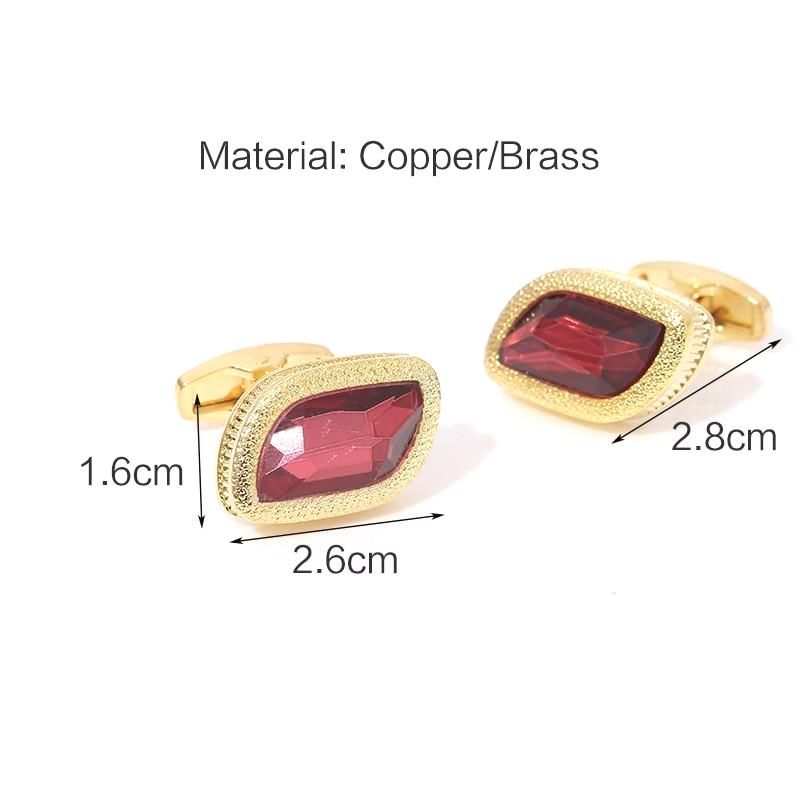 GOLD CRYSTAL CUFFLINKS