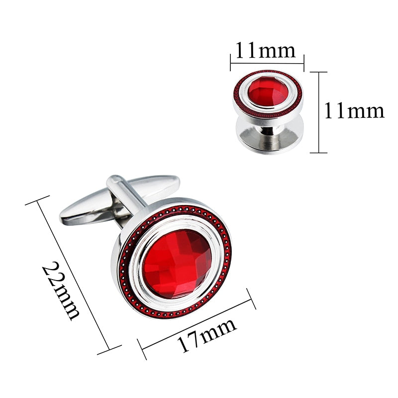 Crystal Cufflinks and Studs Sets