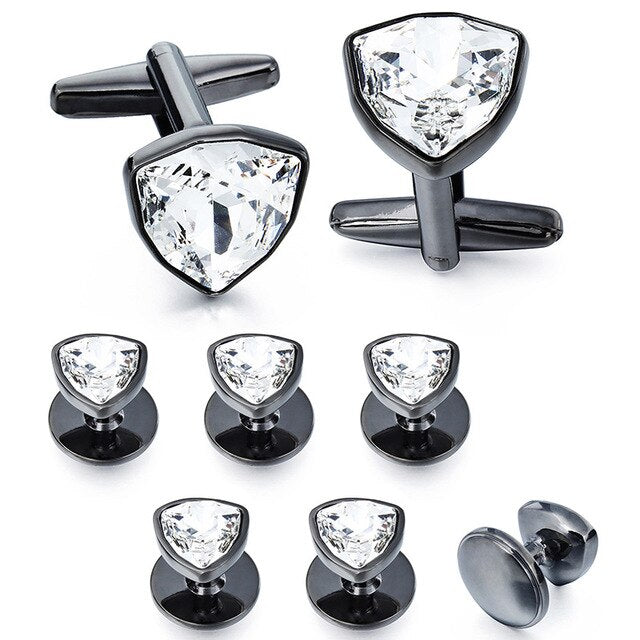 Swarovski Crystal Cufflinks and Studs Set