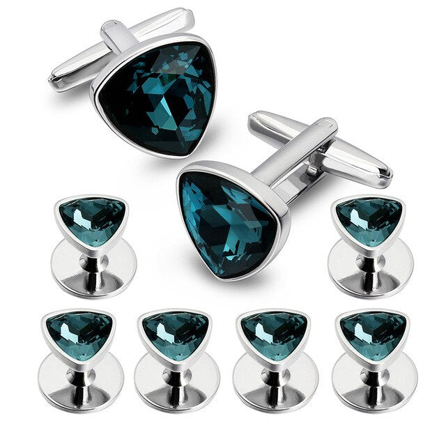Swarovski Crystal Cufflinks and Studs Set