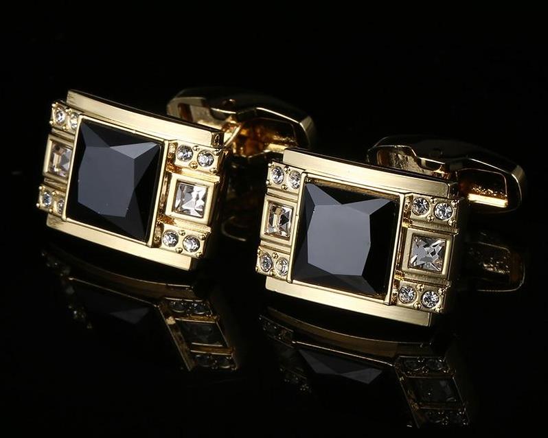 Black crystal Cufflinks