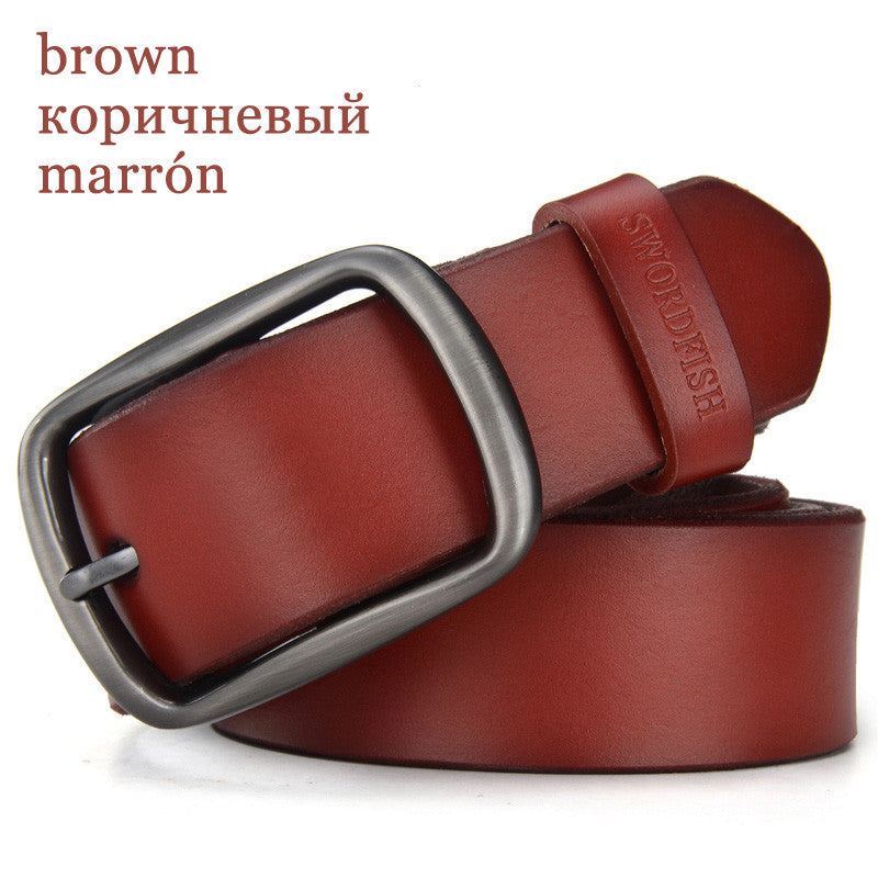 SWORDFISH 100% cowhide genuine leather belt