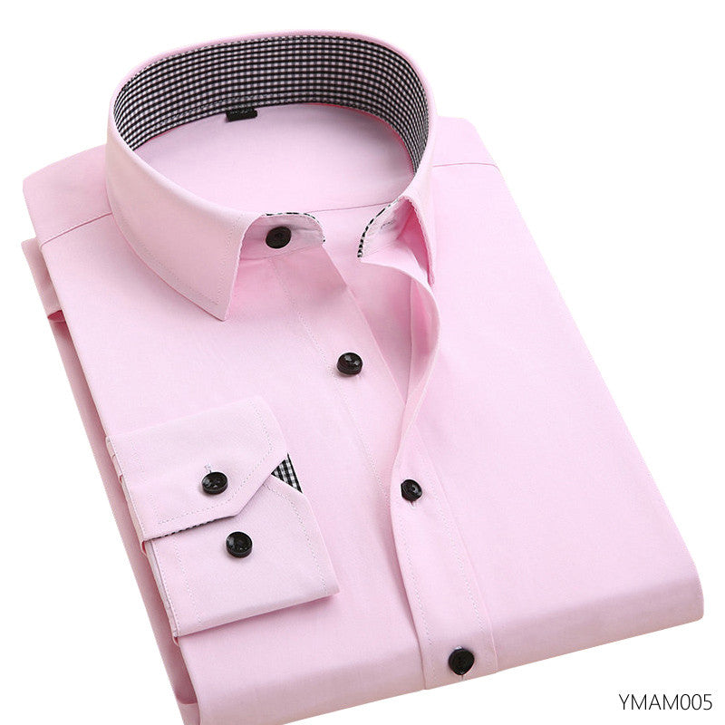 Patchwork Plaid Neck Long Sleeve Shirt