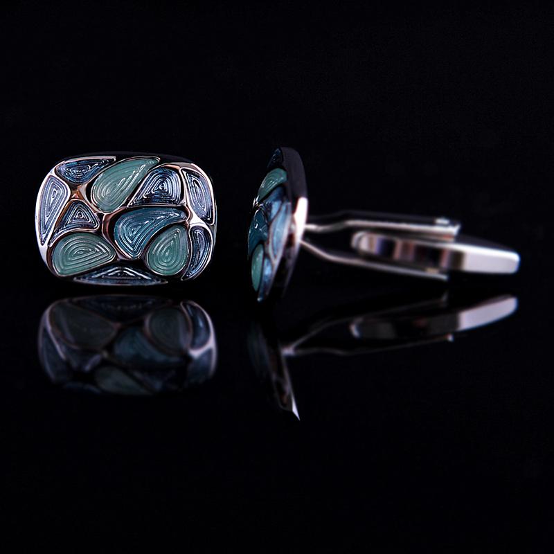 GREEN SLIVER CUFFLINKS