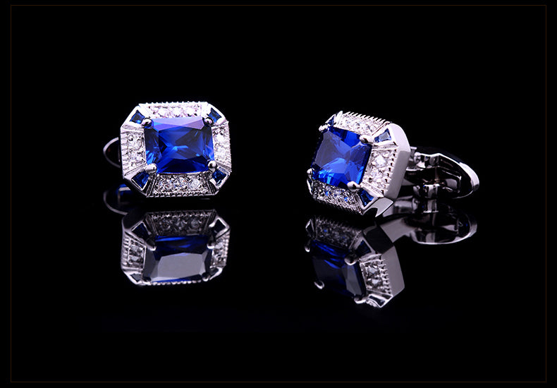 Blue Crystal Cufflinks