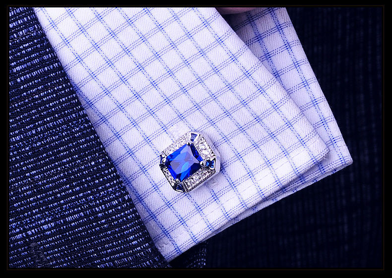 Blue Crystal Cufflinks