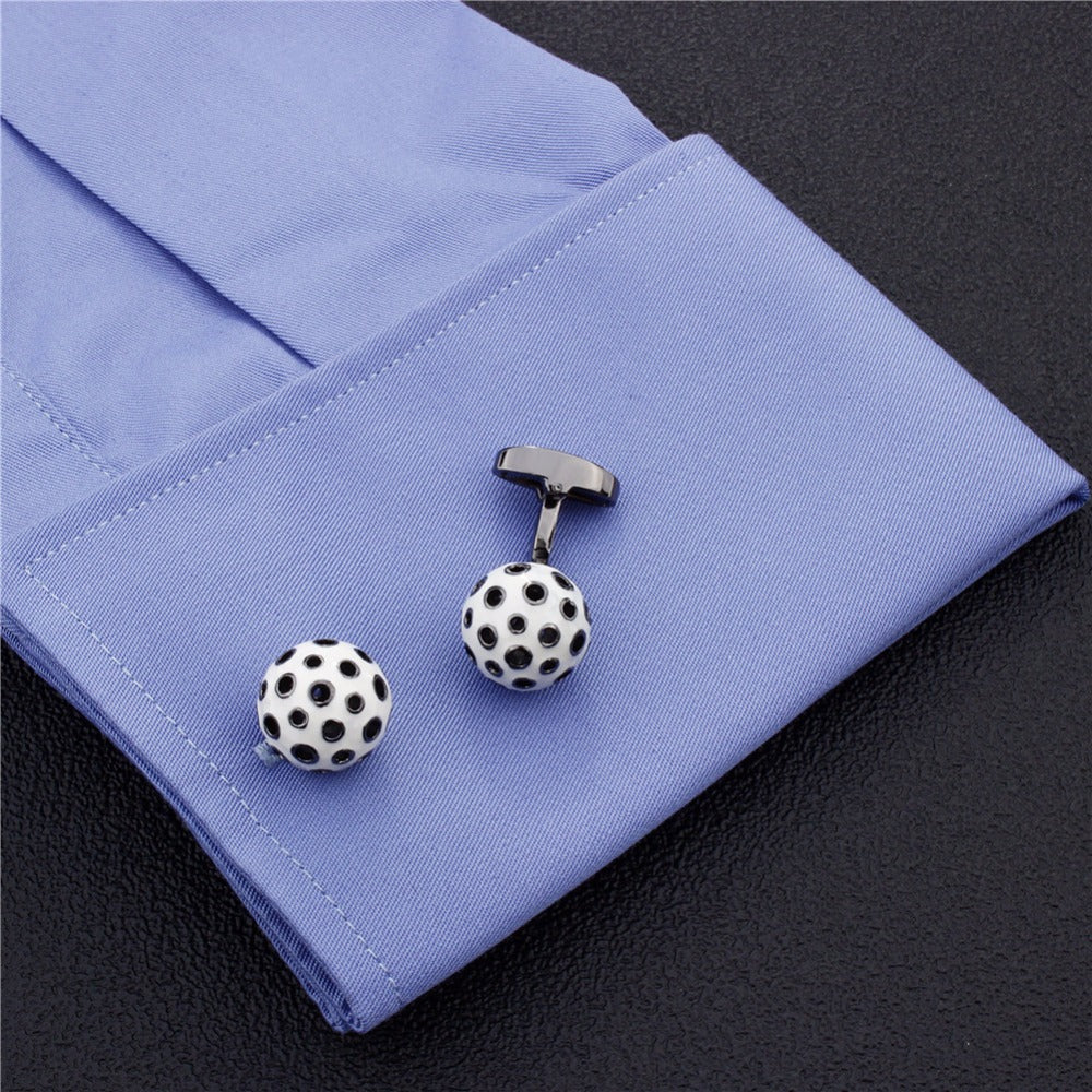 Blue and White Ball Cufflinks