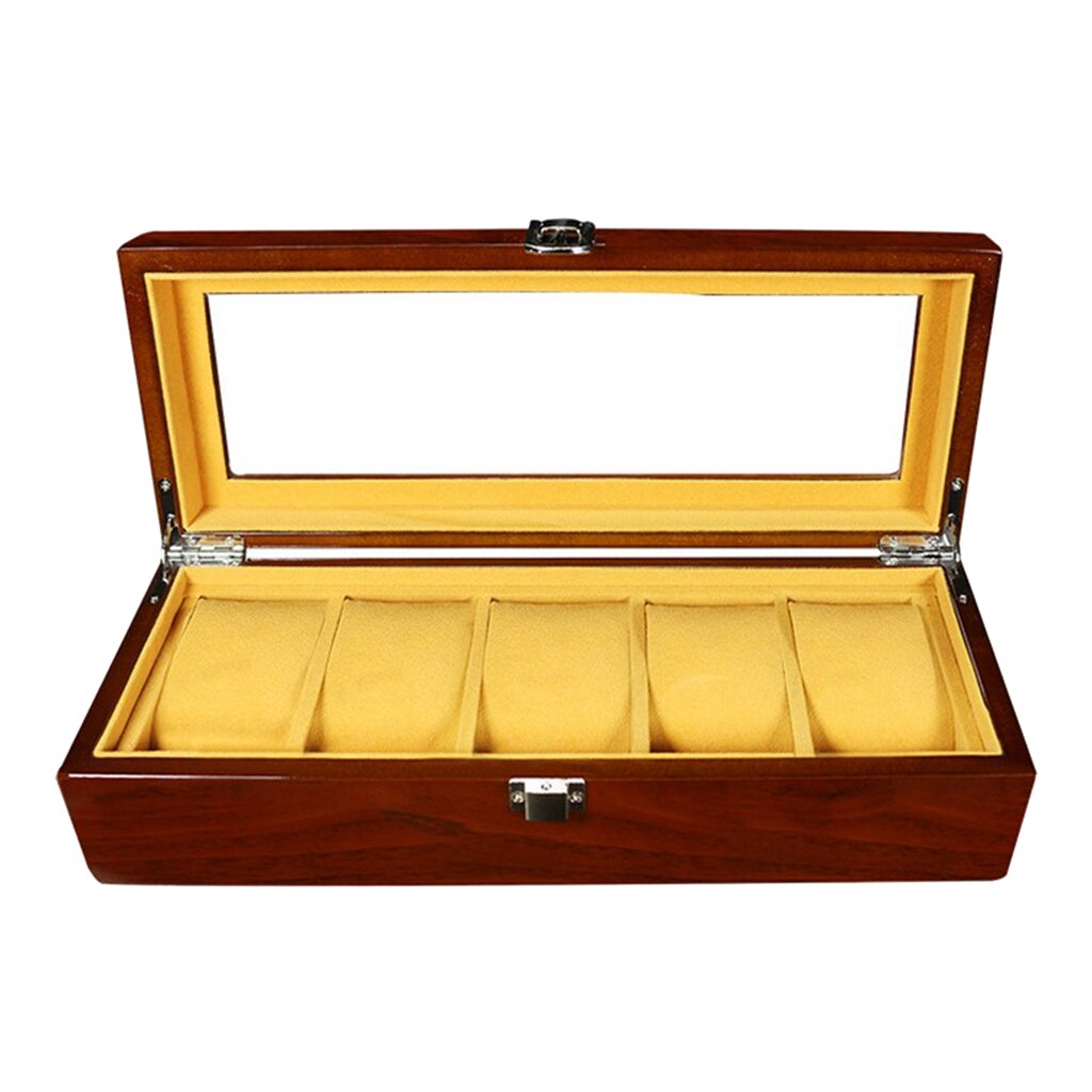 5 Slots Novelty Wooded Watch Display Box
