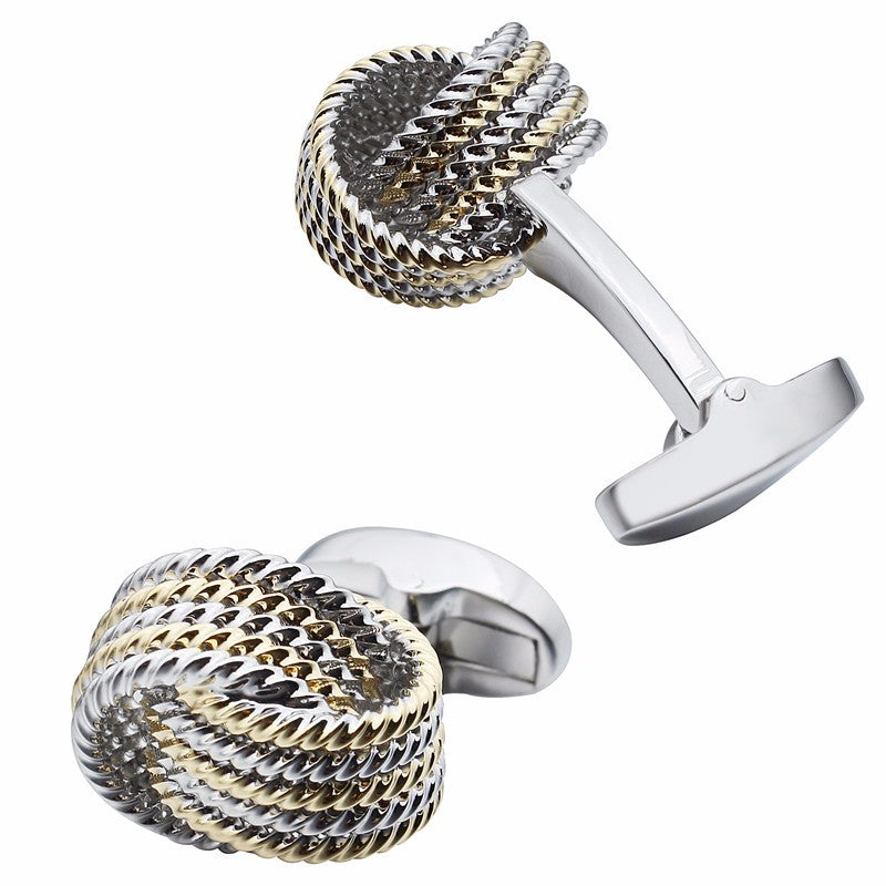 Knot cufflinks, black gun plated