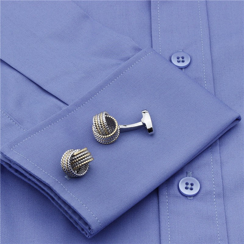 Knot cufflinks, black gun plated