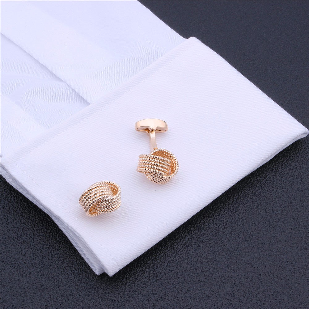 Knot cufflinks, black gun plated