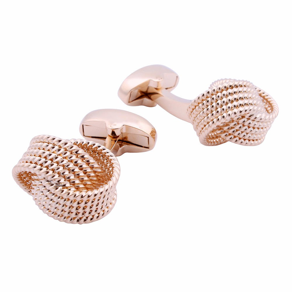 Knot cufflinks, black gun plated