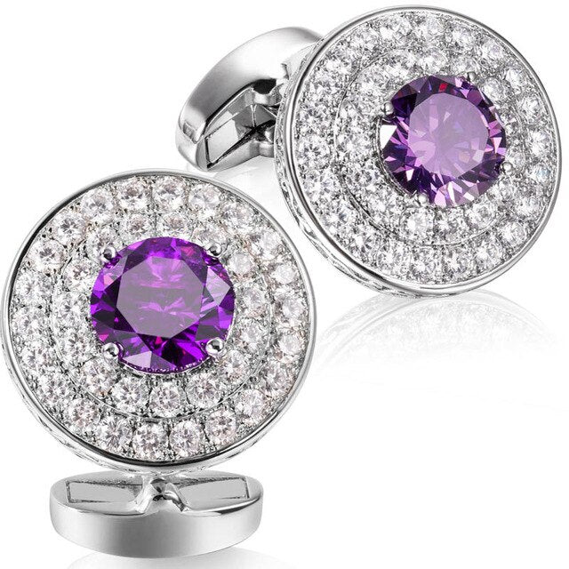 Gold / Silver Crystal Cufflinks