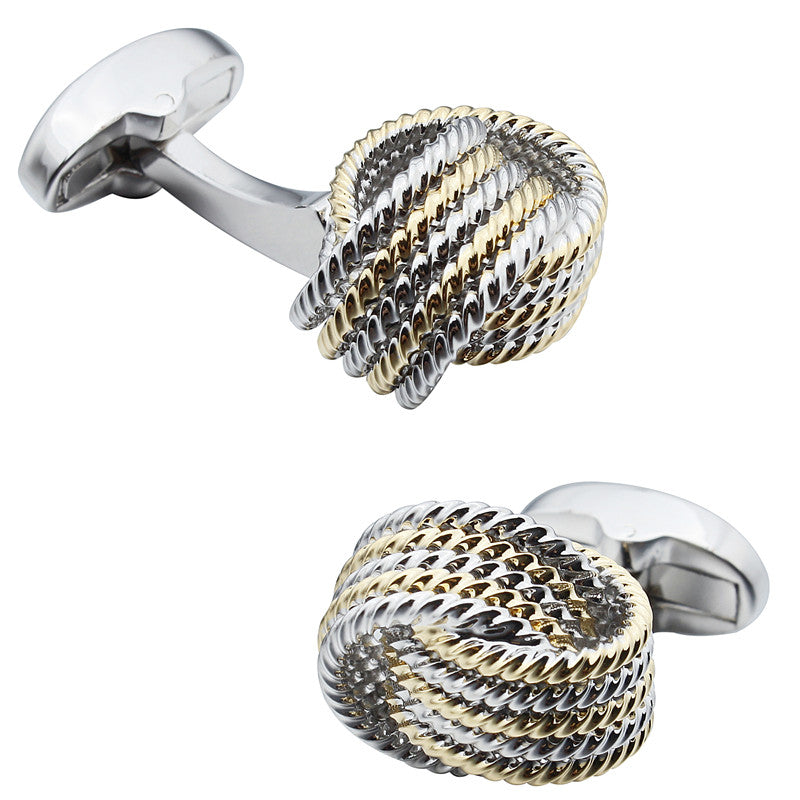 Knot cufflinks, black gun plated