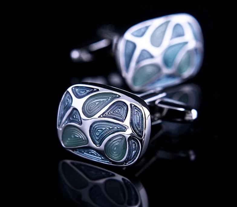 GREEN SLIVER CUFFLINKS