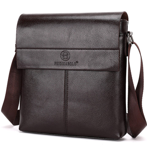 Casual Crazy Horse Leather Messenger Bag