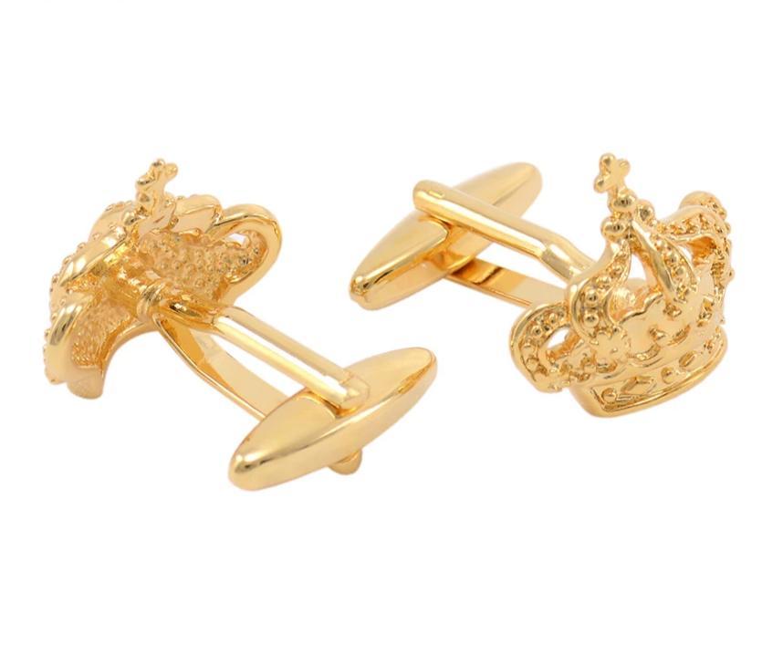 GOLD CROWN CUFFLINKS