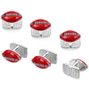Red American Football Cufflinks and Studs Set