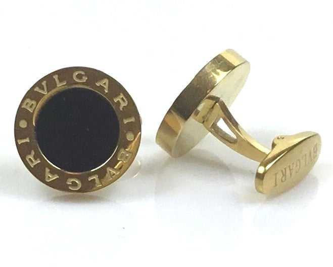 Bulgari inspired gold plated cufflinks