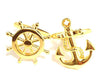 Anchor and Helm Nautical Cufflinks