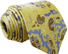 Paisley Yellow Blue Tie, 100% Silk